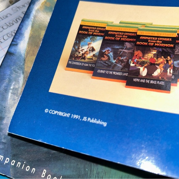 Animated Stories from the Book of Mormon 5 paperbook set coloring books 1991 vtg - Picture 4 of 12